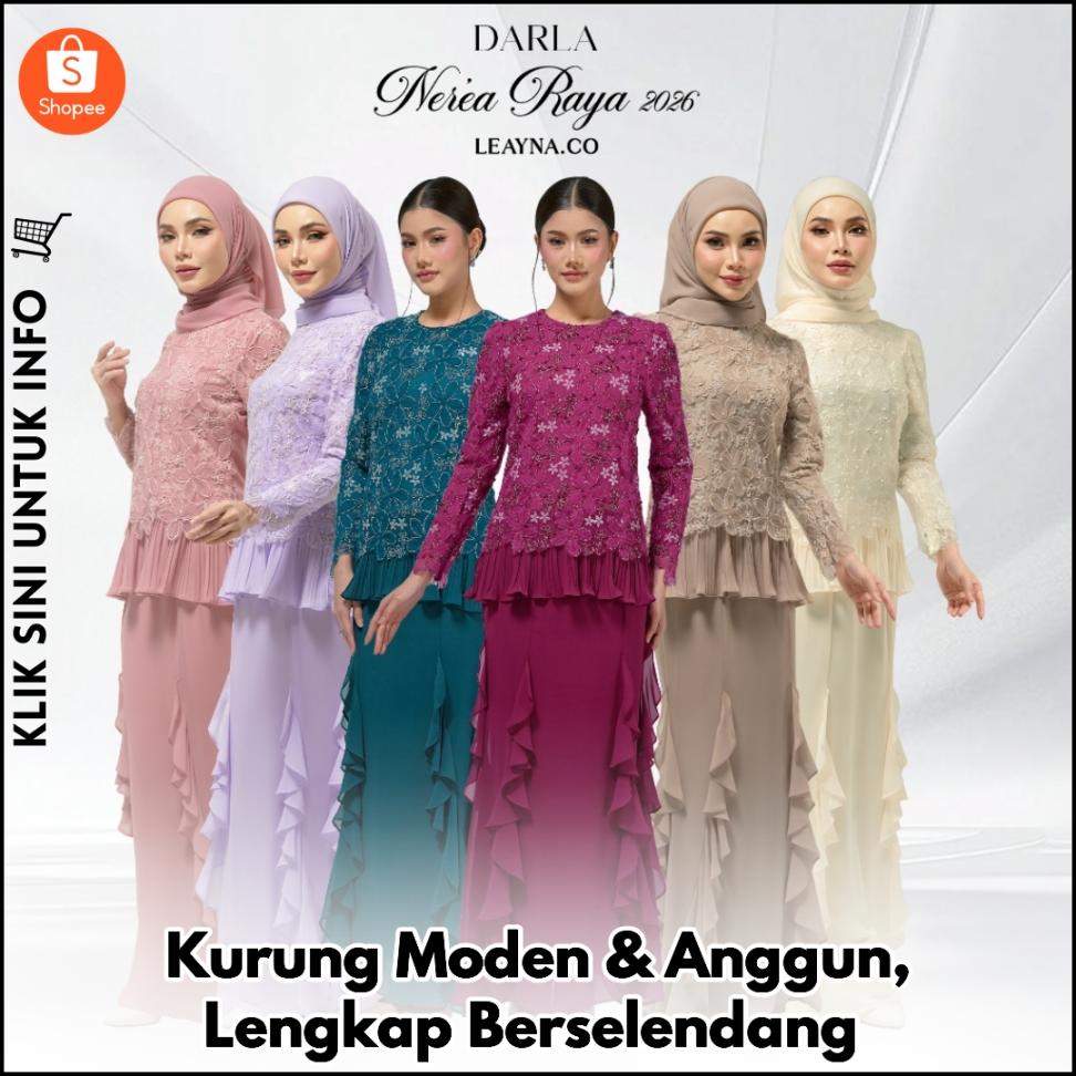 Kurung Moden & Anggun, Lengkap Berselendang