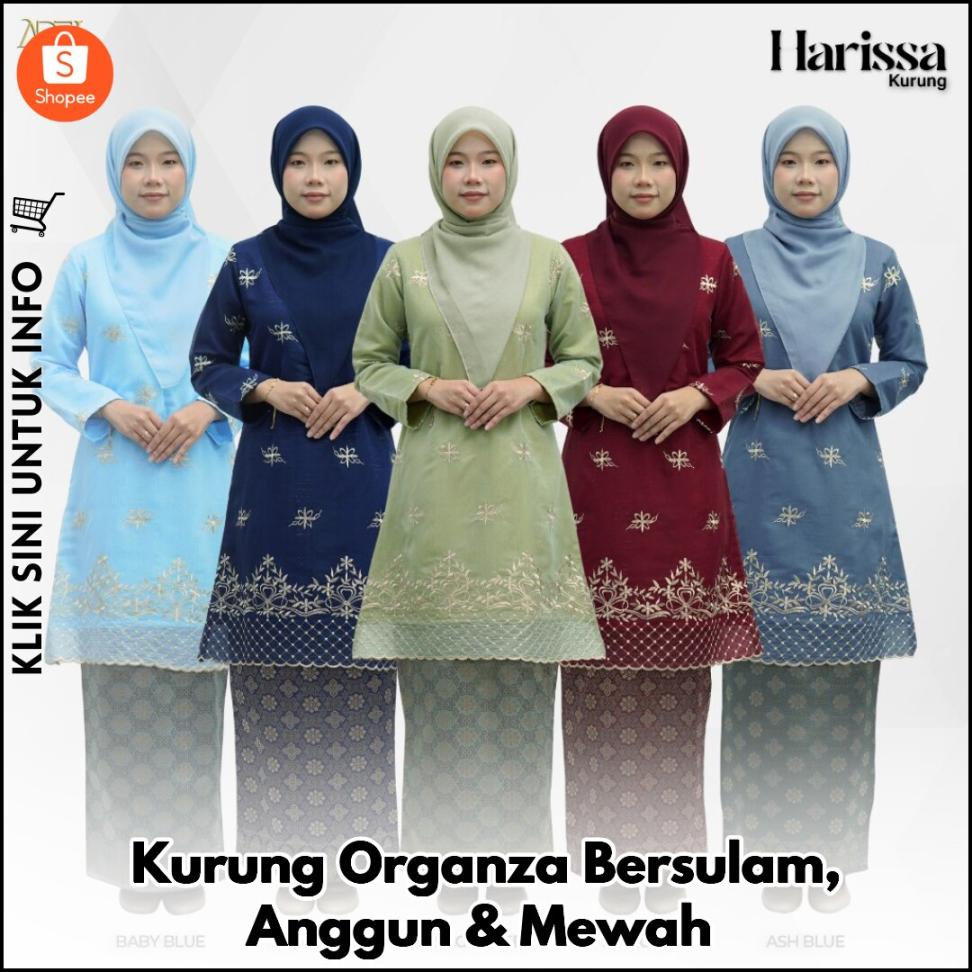 Kurung Organza Bersulam, Anggun & Mewah