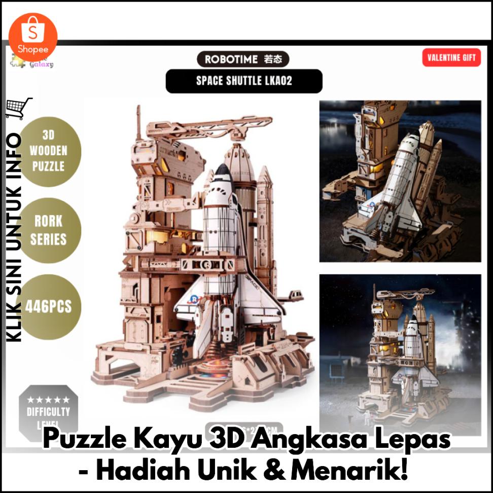 Puzzle Kayu 3D Angkasa Lepas - Hadiah Unik & Menarik!