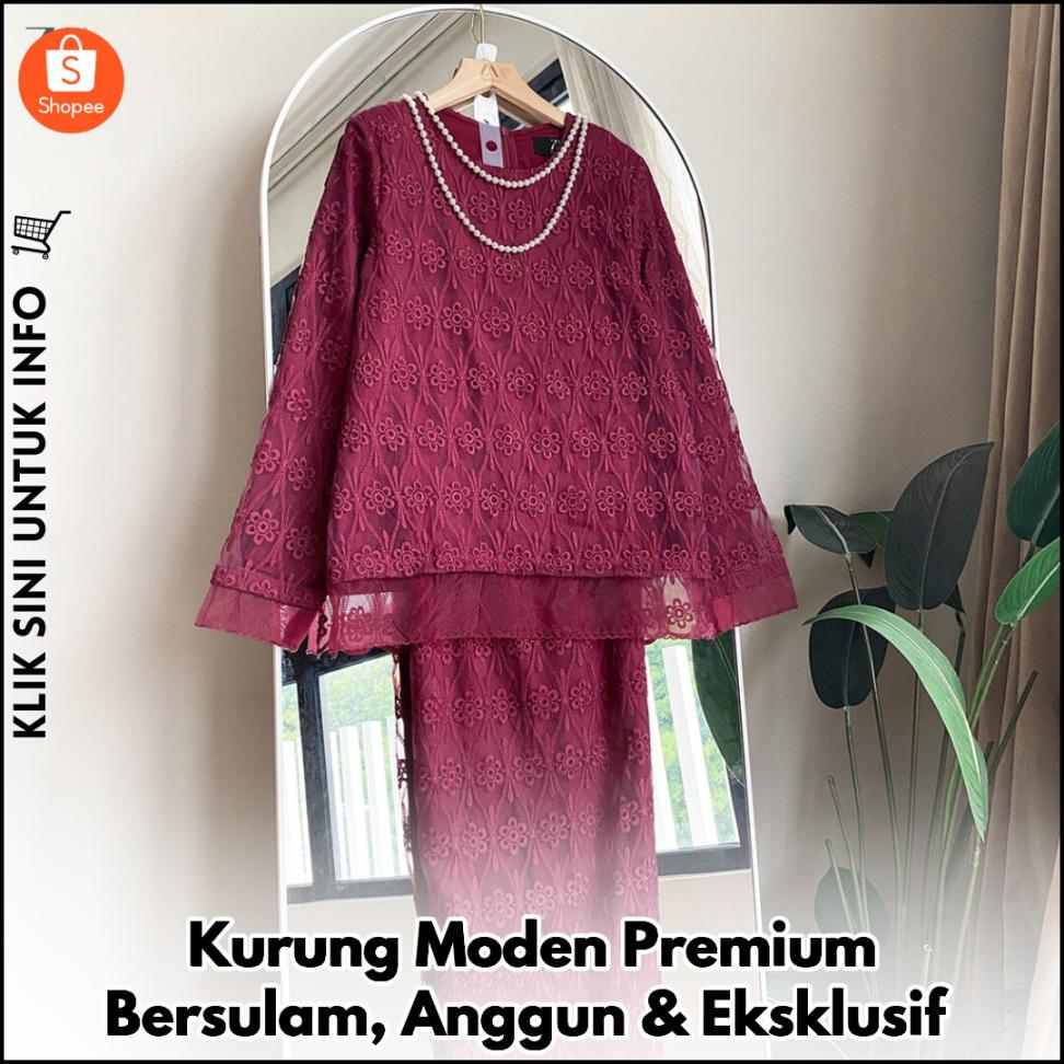 Kurung Moden Premium Bersulam, Anggun & Eksklusif