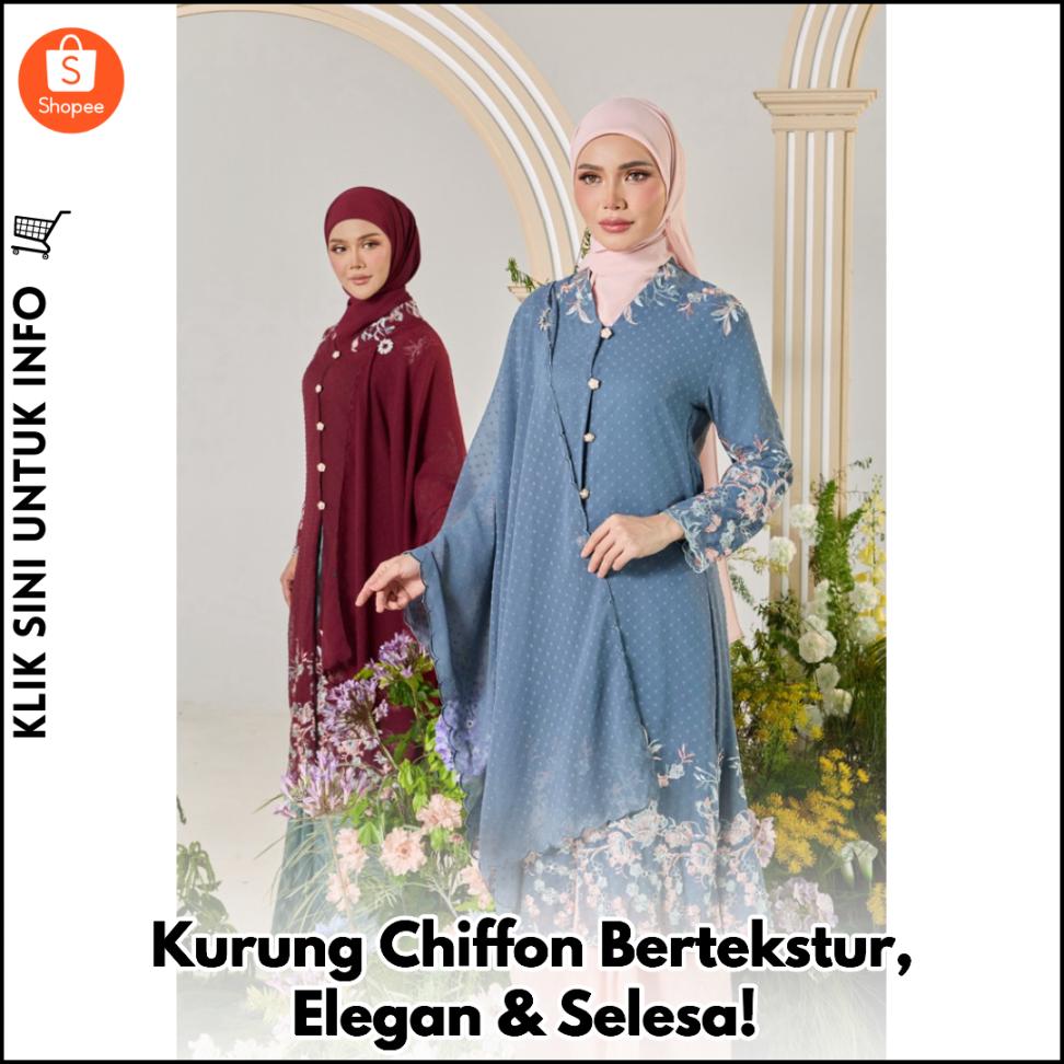 Kurung Chiffon Bertekstur, Elegan & Selesa!