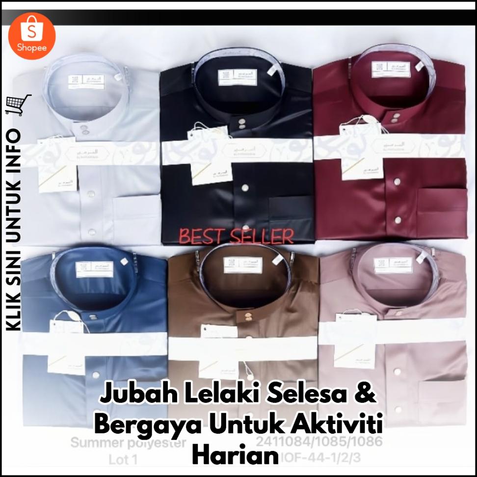 Jubah Lelaki Selesa & Bergaya Untuk Aktiviti Harian