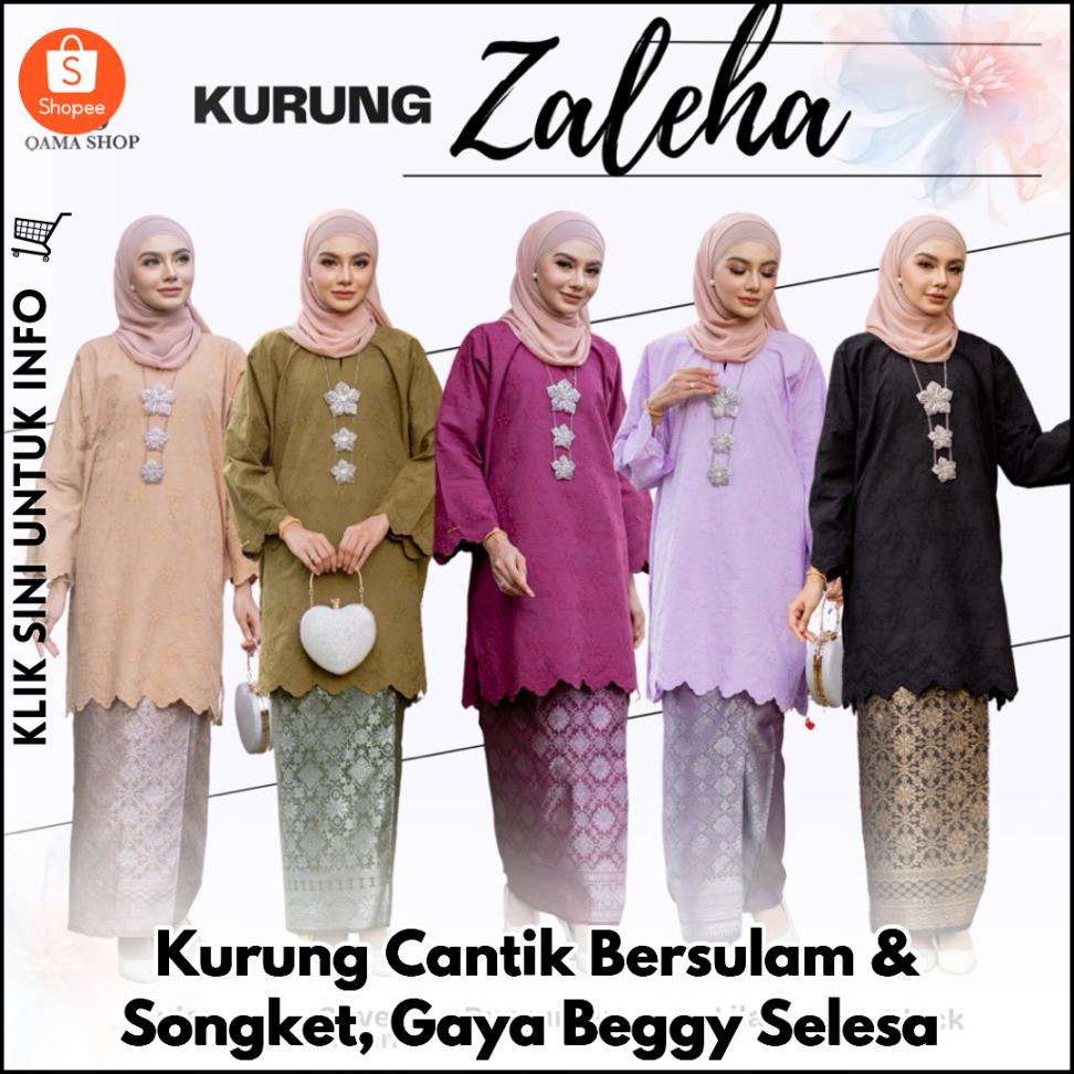 Kurung Cantik Bersulam & Songket, Gaya Beggy Selesa