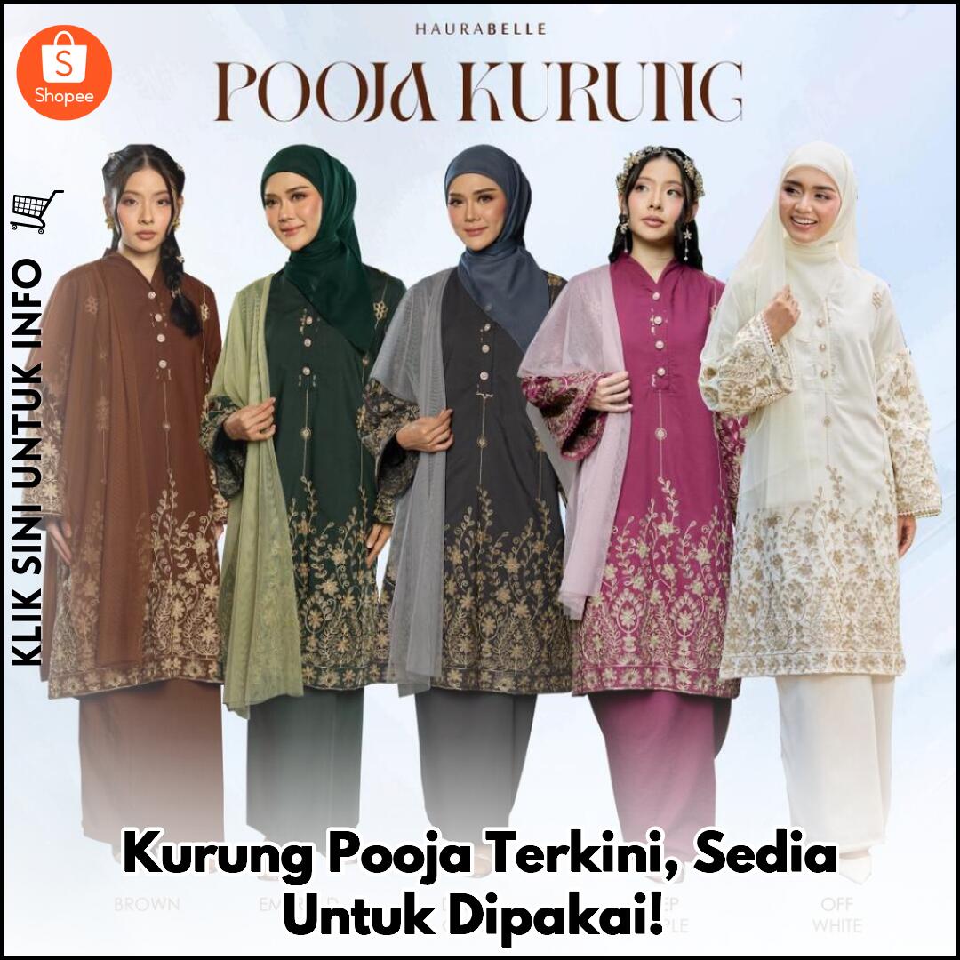 Kurung Pooja Terkini, Sedia Untuk Dipakai!
