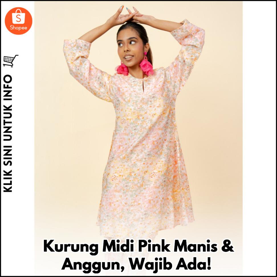 Kurung Midi Pink Yule, Cantik & Selesa!