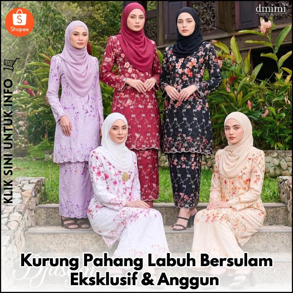 Kurung Pahang Labuh Bersulam Eksklusif & Anggun