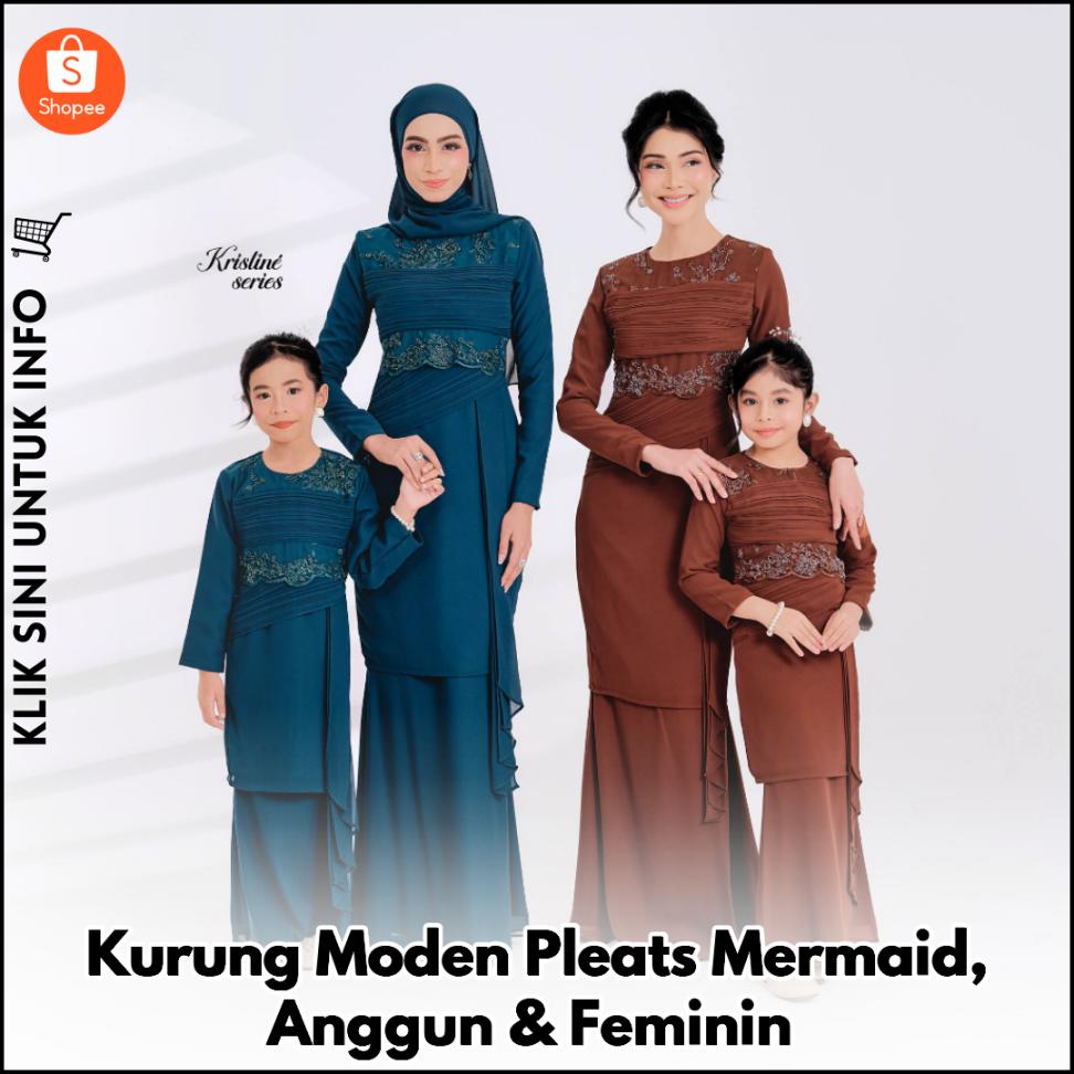 Kurung Moden Pleats Mermaid, Anggun & Feminin