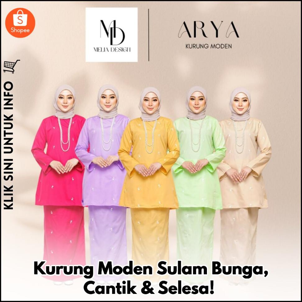 Kurung Moden Sulam Bunga, Cantik & Selesa!