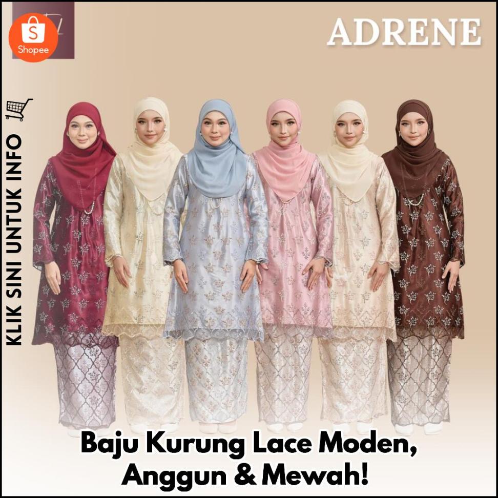 Baju Kurung Lace Moden, Anggun & Mewah!