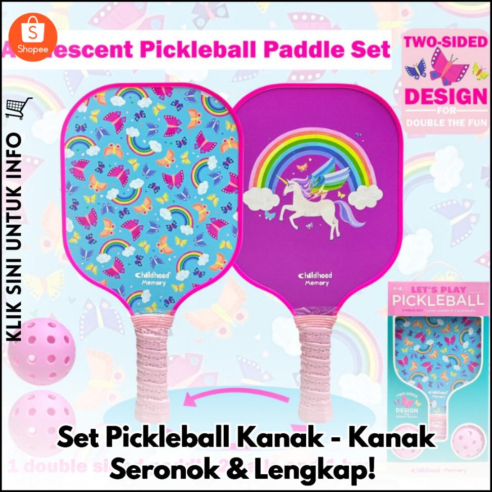Set Pickleball Kanak-Kanak Seronok & Lengkap!
