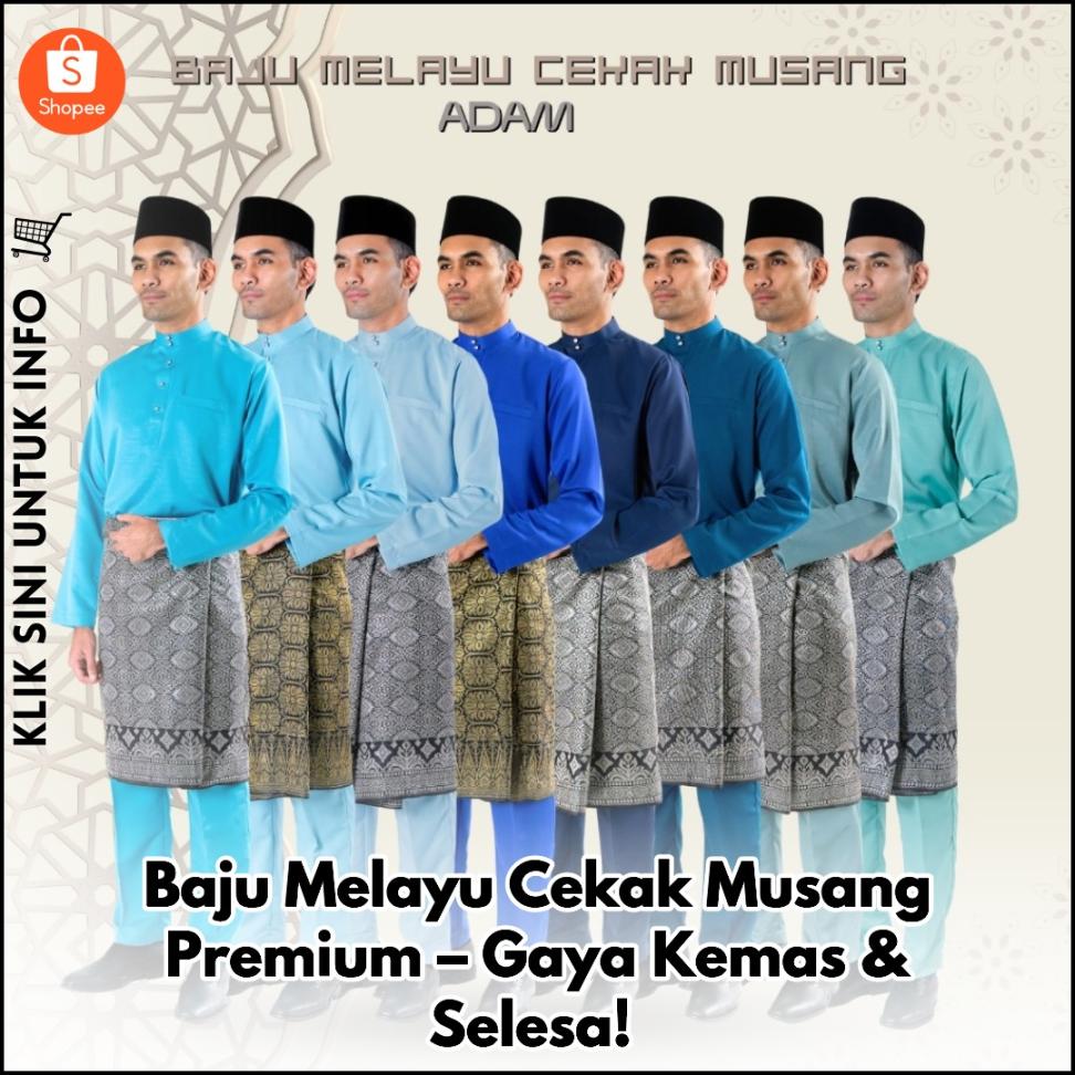 Baju Melayu Cekak Musang Premium – Gaya Kemas & Selesa!
