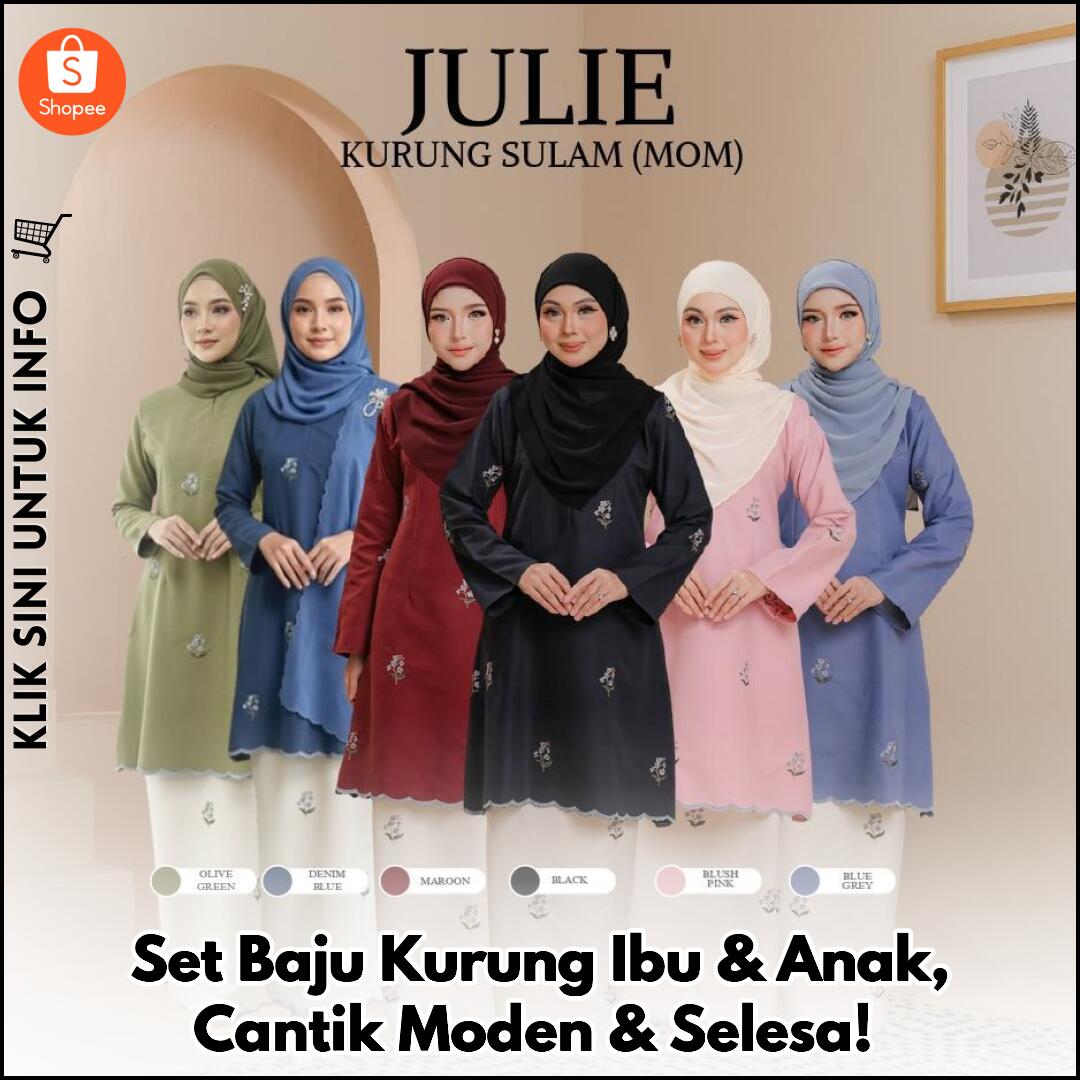 Set Baju Kurung Ibu & Anak, Cantik Moden & Selesa!