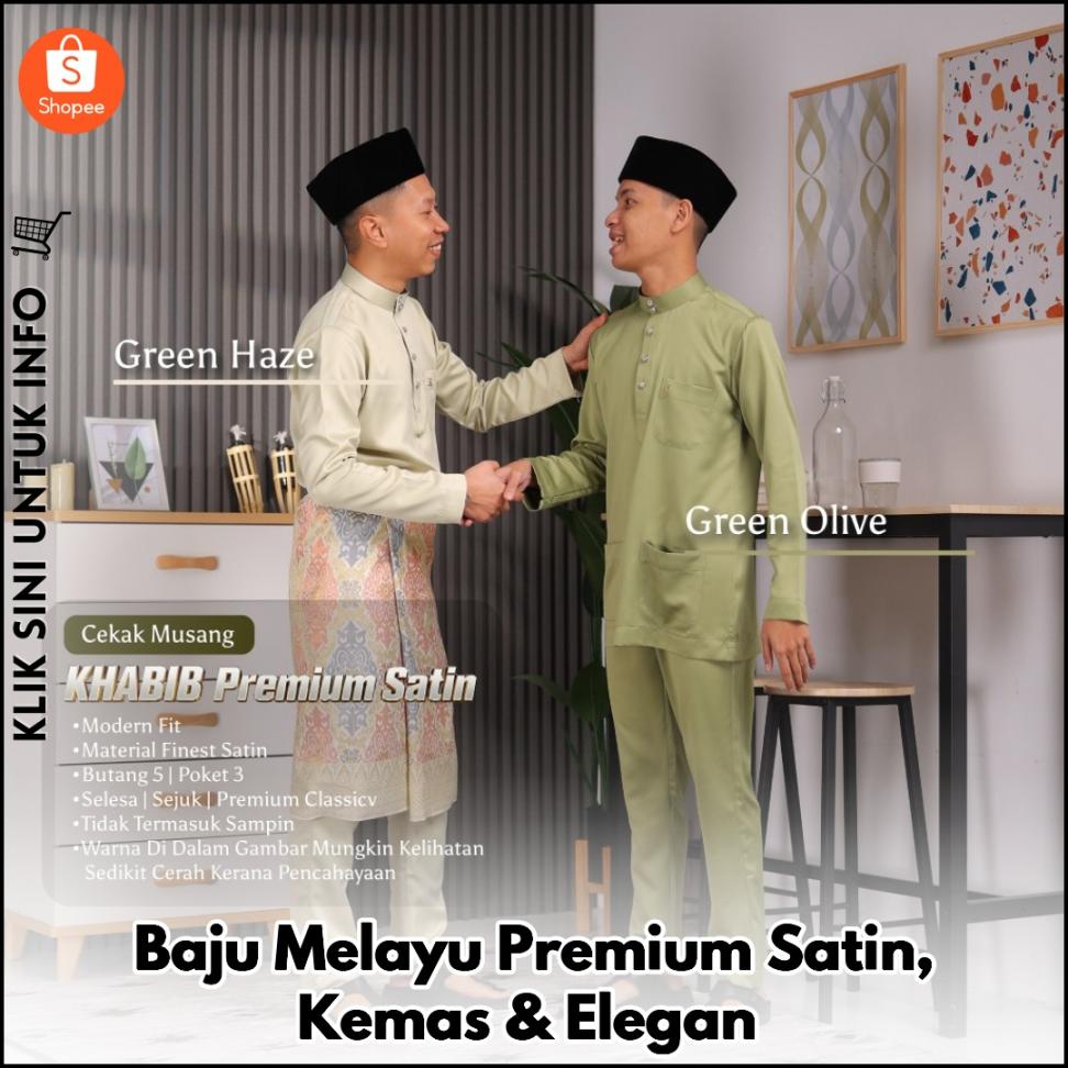 Baju Melayu Premium Satin, Kemas & Elegan