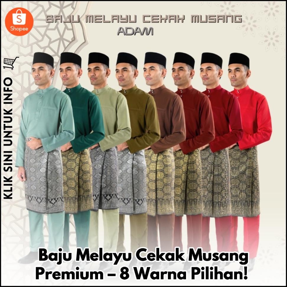 Baju Melayu Cekak Musang Premium – 8 Warna Pilihan!