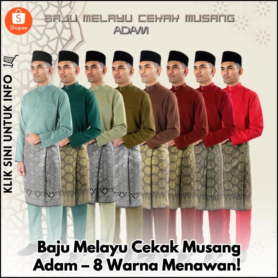 Baju Melayu Cekak Musang Adam – 8 Warna Menawan!