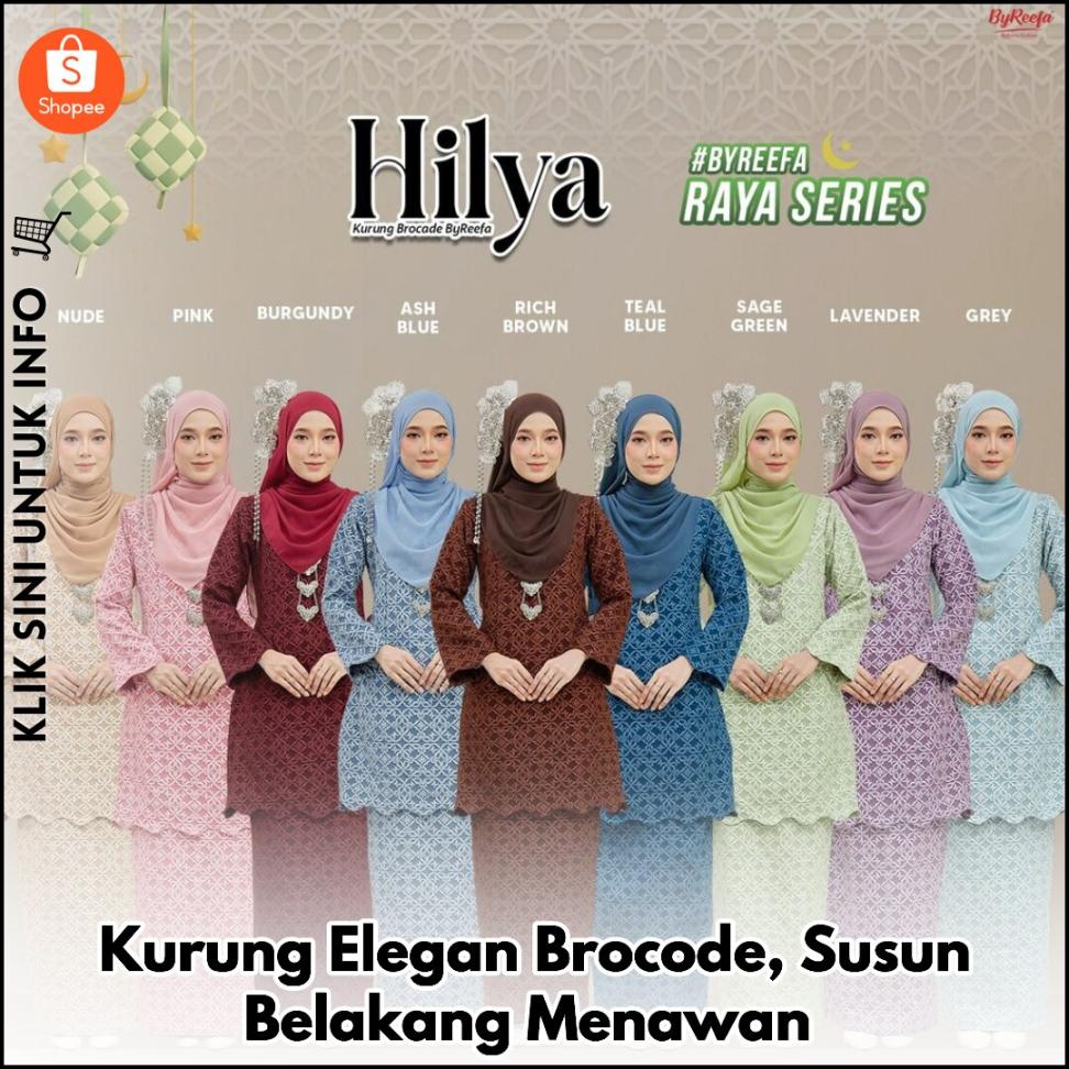 Kurung Elegan Brocode, Susun Belakang Menawan