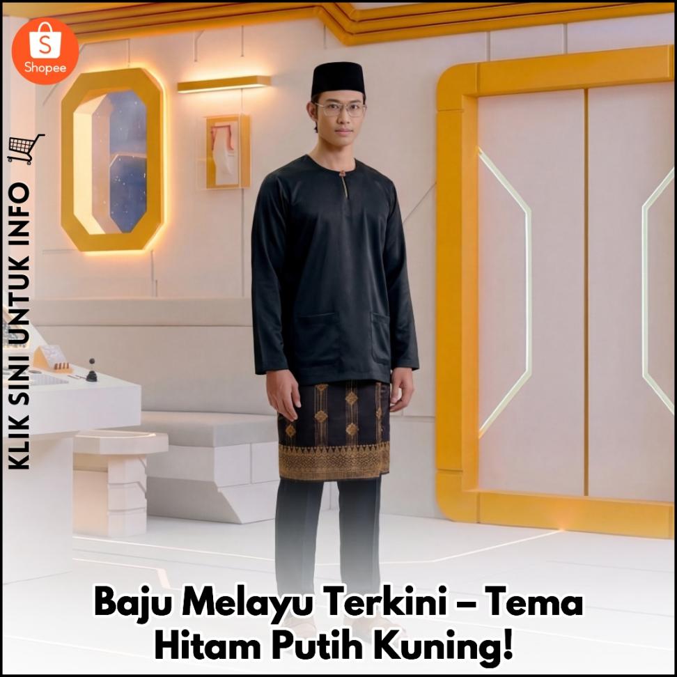 Baju Melayu Terkini – Tema Hitam Putih Kuning!