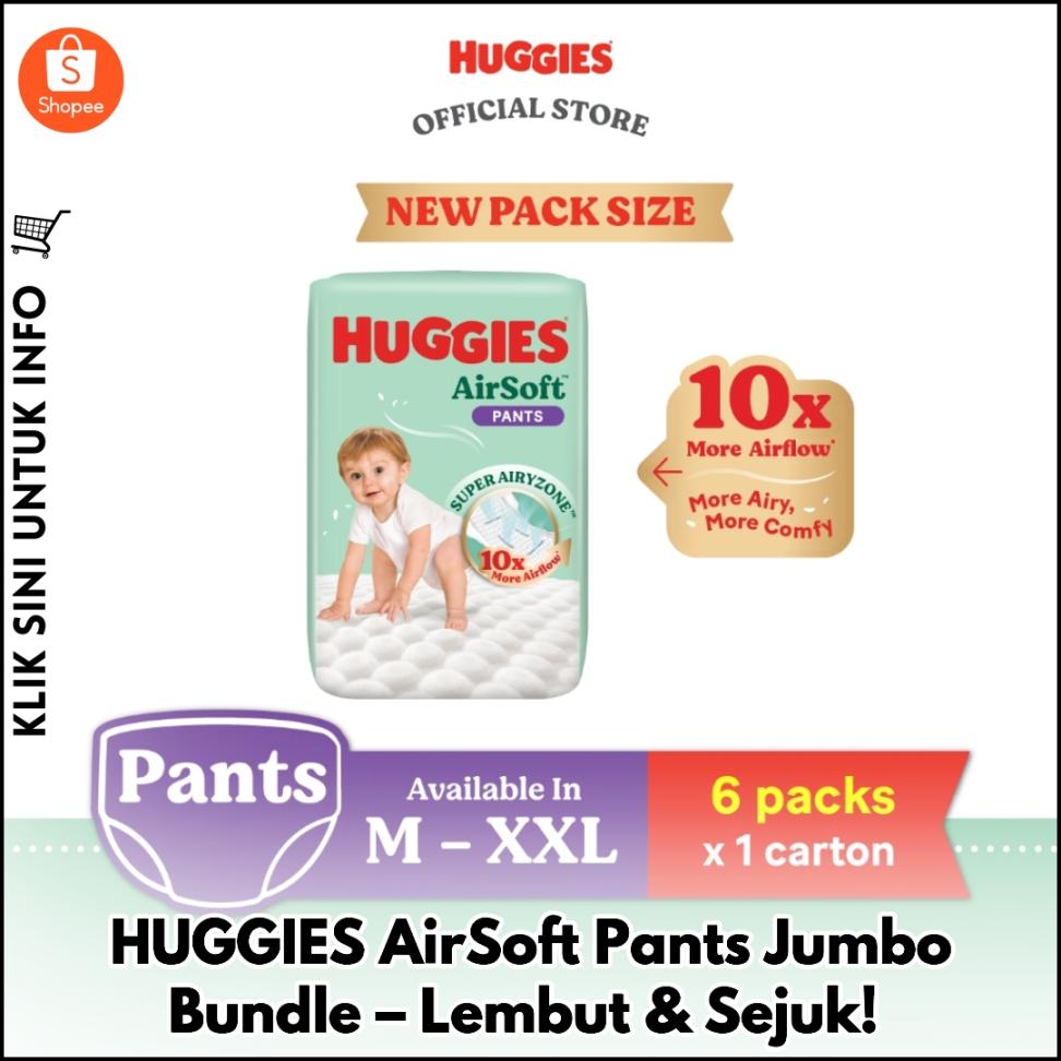 HUGGIES AirSoft Pants Jumbo Bundle – Lembut & Sejuk!