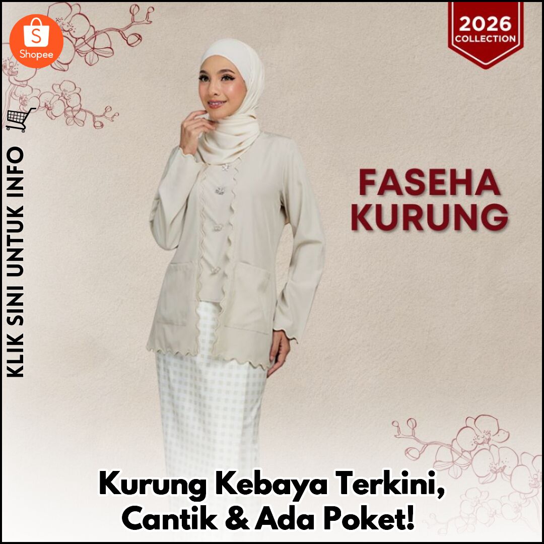 Kurung Kebaya Terkini, Cantik & Ada Poket!