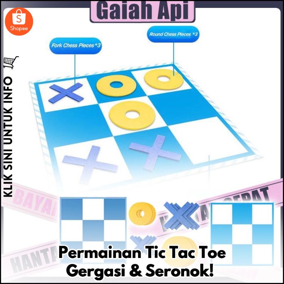 Permainan Tic Tac Toe Gergasi & Seronok!