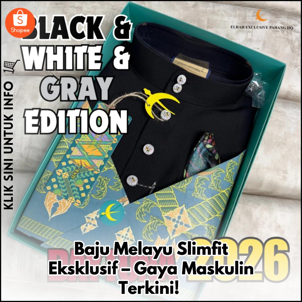 Baju Melayu Slimfit Eksklusif – Gaya Maskulin Terkini!
