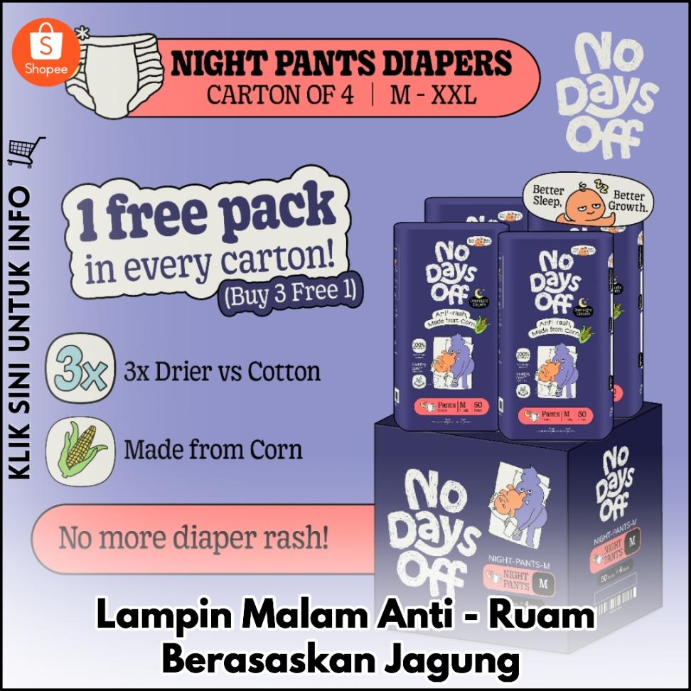 Lampin Malam Anti-Ruam Berasaskan Jagung