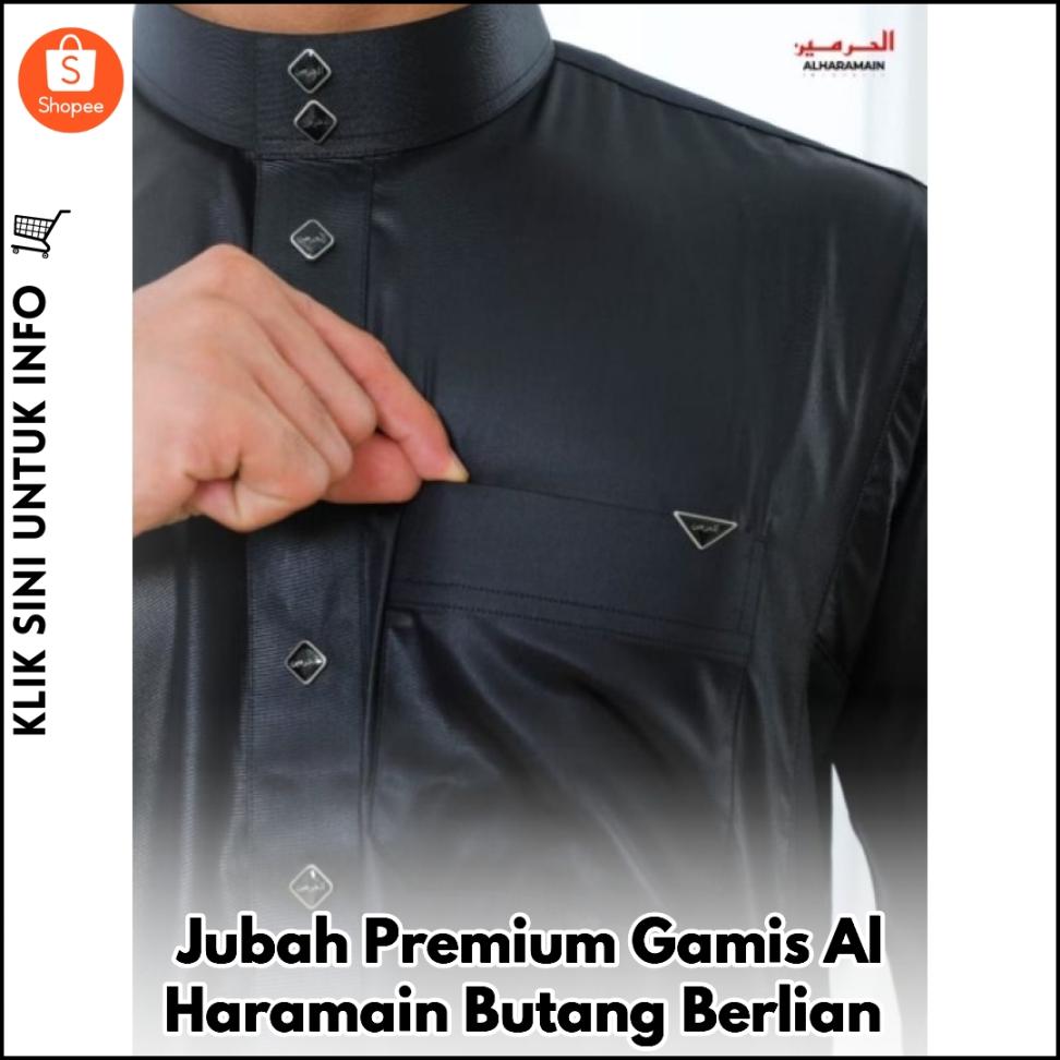 Jubah Premium Gamis Al Haramain Butang Berlian