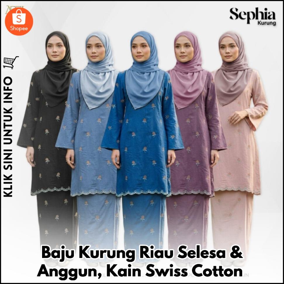 Baju Kurung Riau Selesa & Anggun, Kain Swiss Cotton