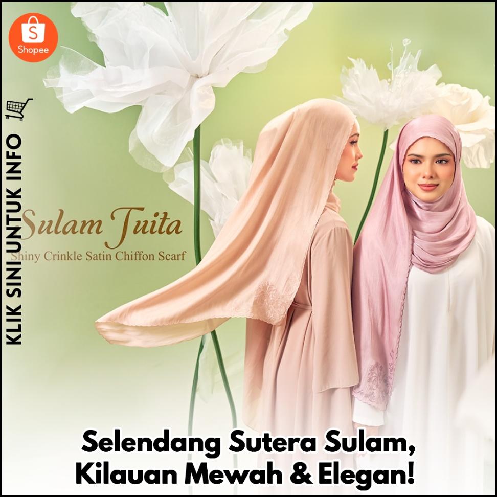 Selendang Sutera Sulam, Kilauan Mewah & Elegan!
