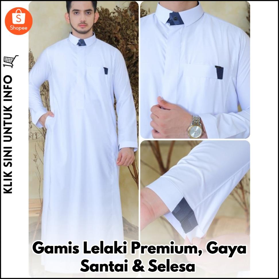 Gamis Lelaki Premium, Gaya Santai & Selesa