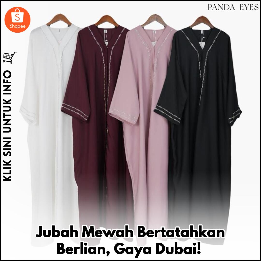 Jubah Mewah Bertatahkan Berlian, Gaya Dubai!