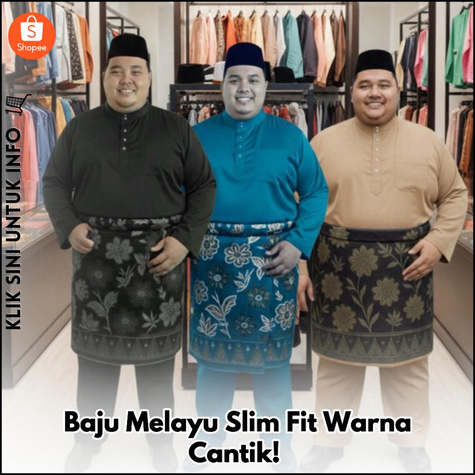 Baju Melayu Slim Fit Warna Cantik!