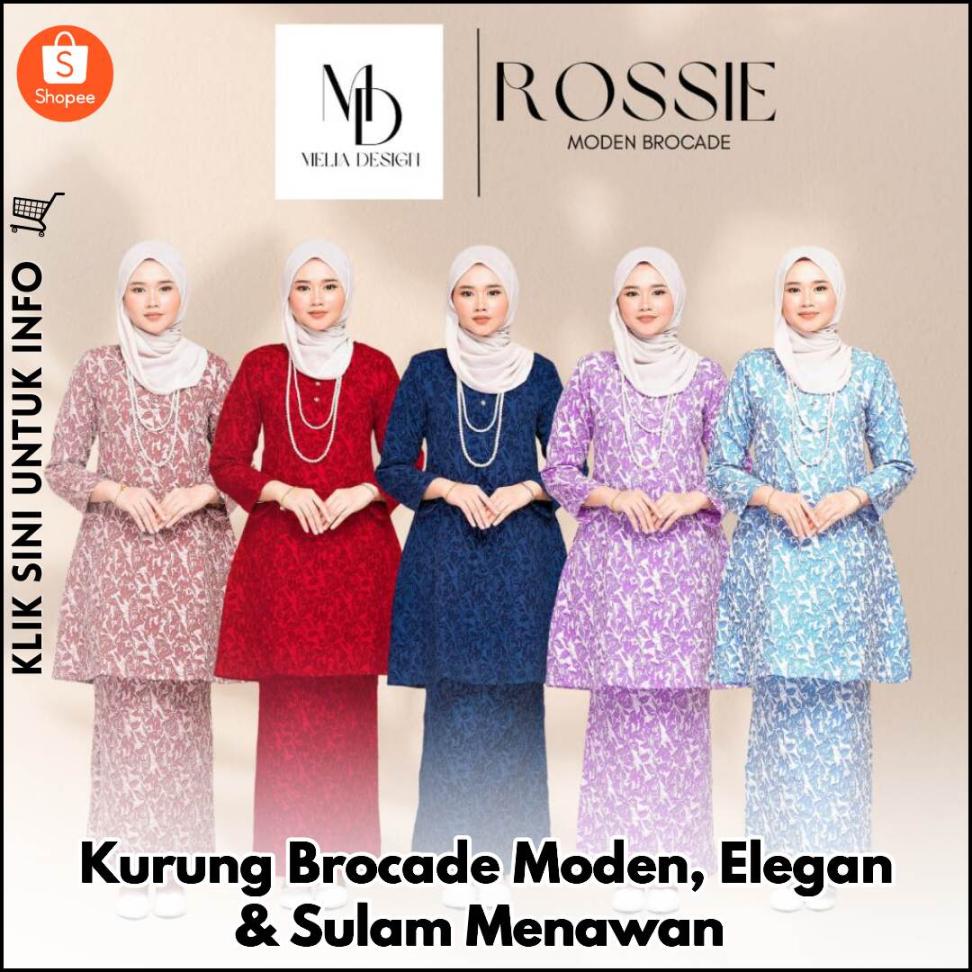 Kurung Brocade Moden, Elegan & Sulam Menawan