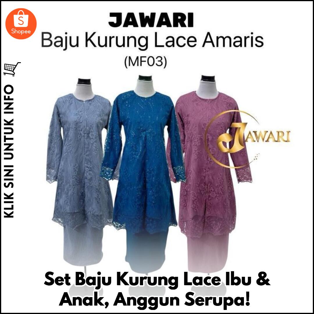 Set Baju Kurung Lace Ibu & Anak, Anggun Serupa!