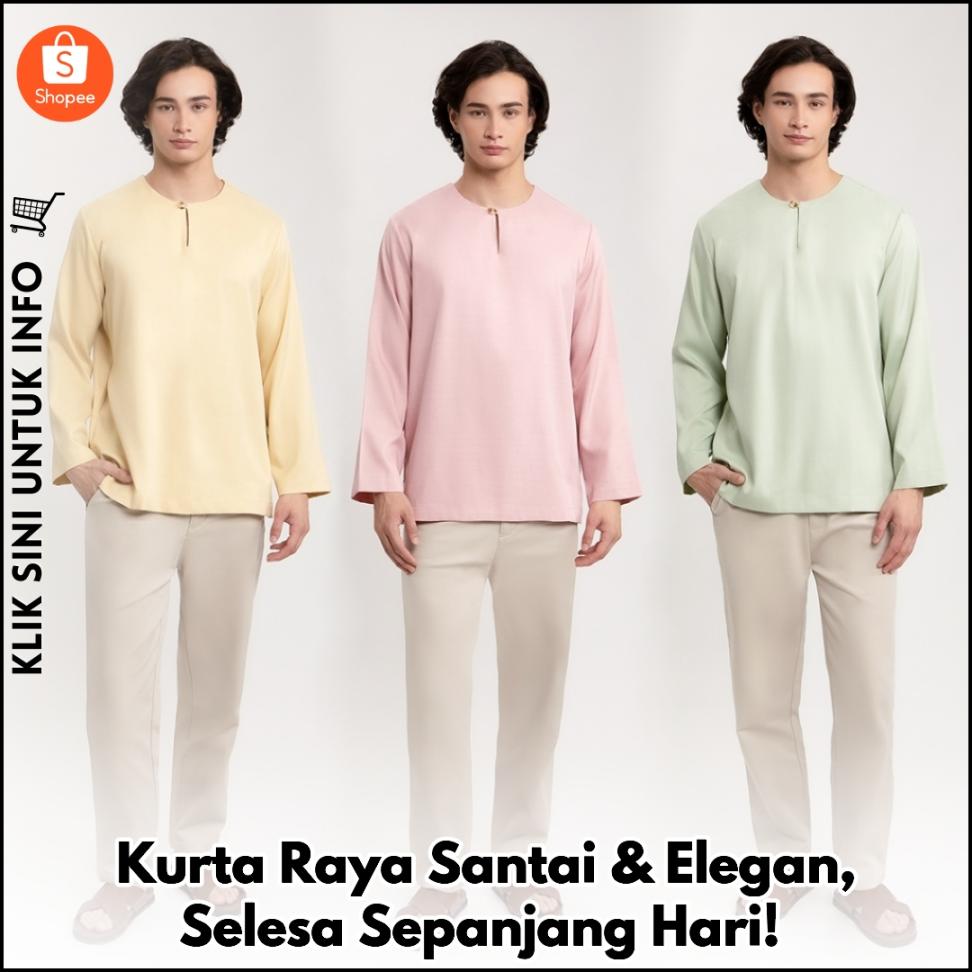 Kurta Raya Santai & Elegan, Selesa Sepanjang Hari!