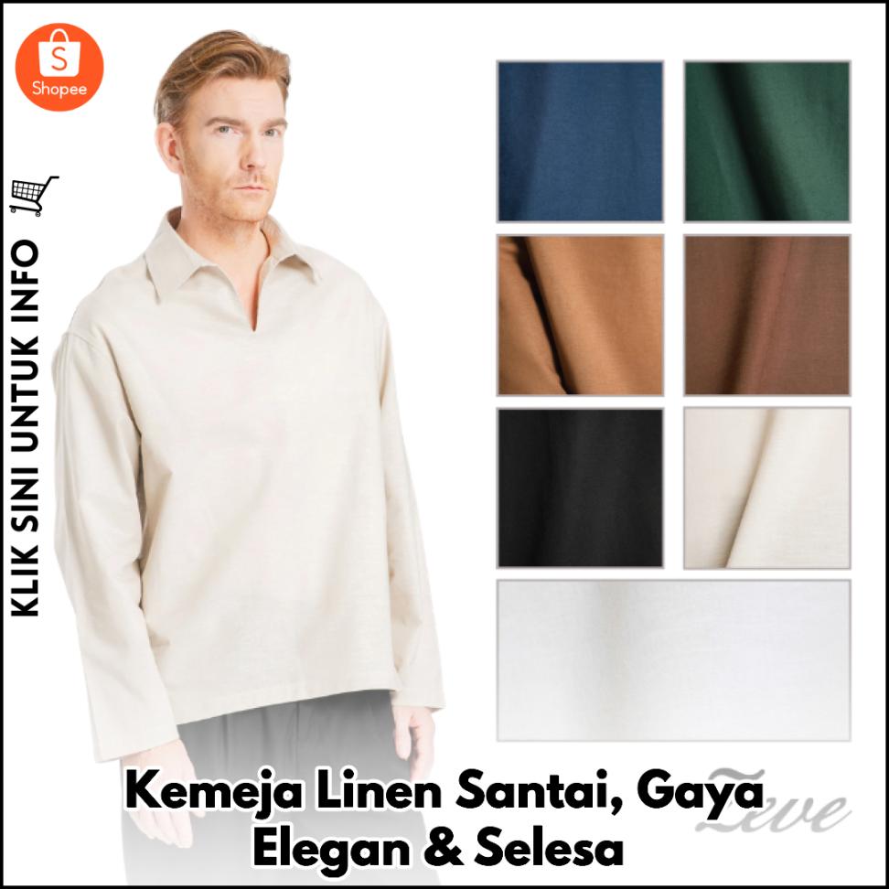 Kemeja Linen Santai, Gaya Elegan & Selesa