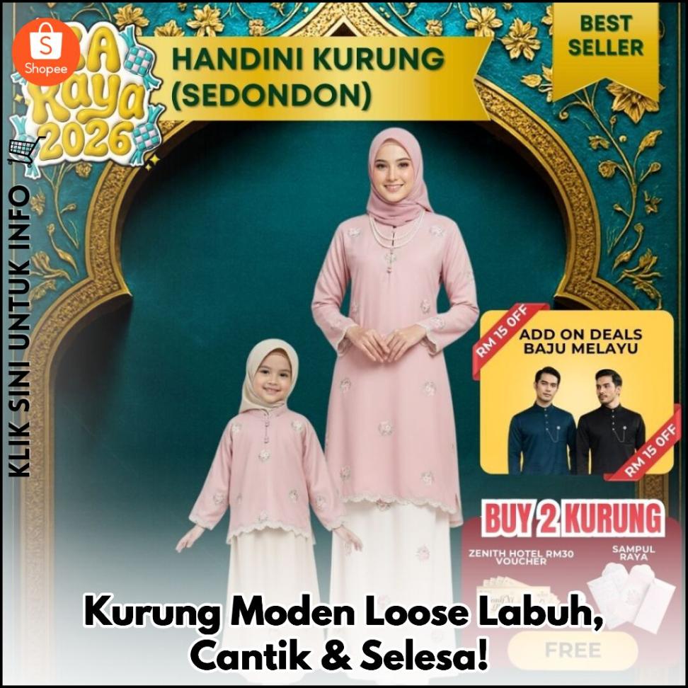 Kurung Moden Loose Labuh, Cantik & Selesa!