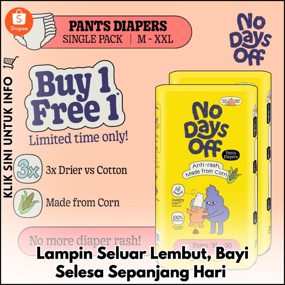 Lampin Seluar Lembut, Bayi Selesa Sepanjang Hari