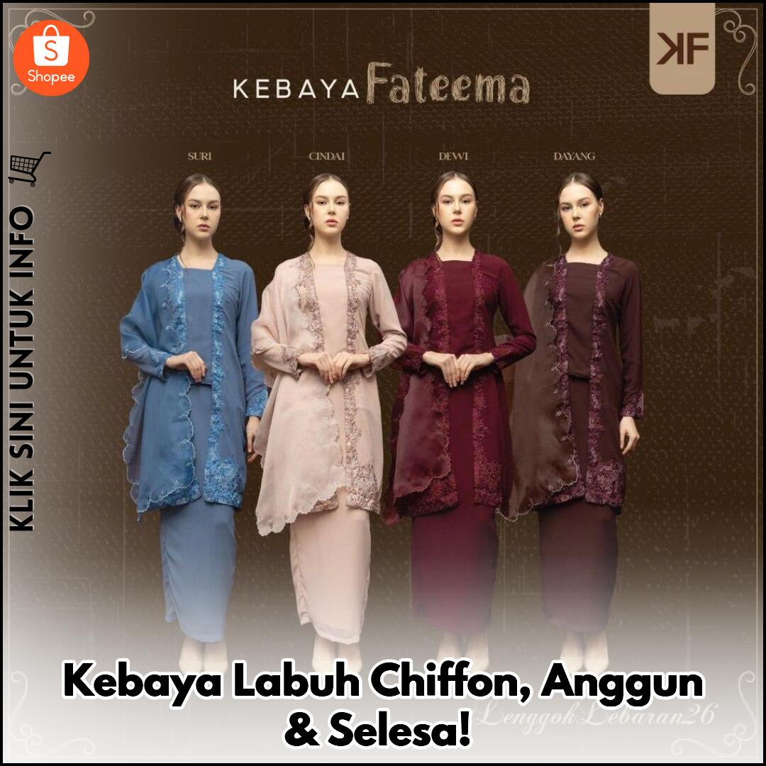 Kebaya Labuh Chiffon, Anggun & Selesa!