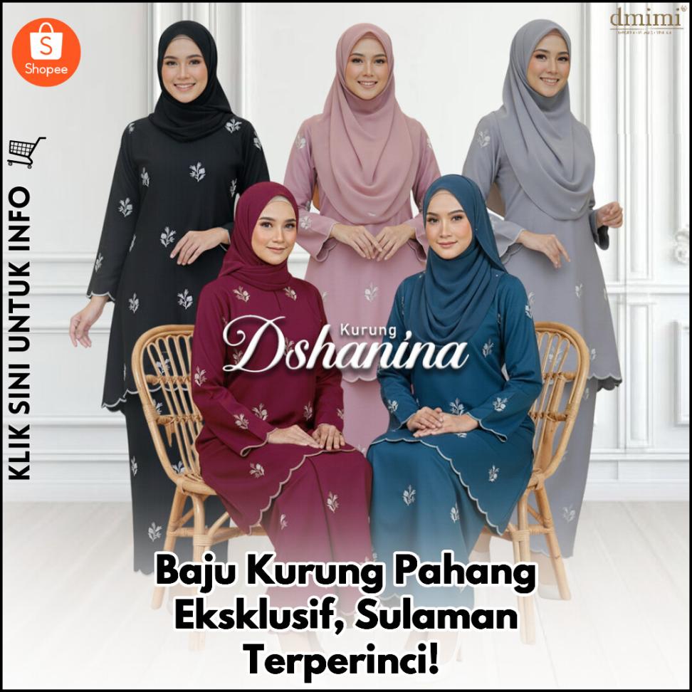Baju Kurung Pahang Eksklusif, Sulaman Terperinci!