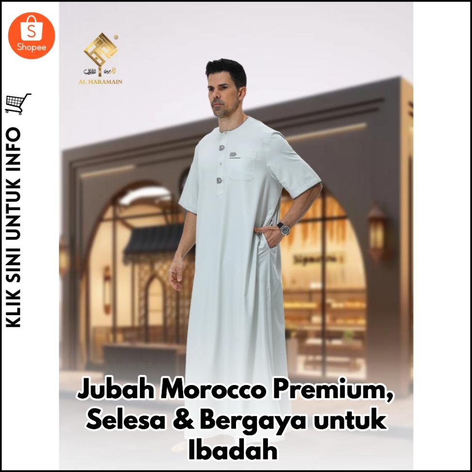 Jubah Morocco Premium, Selesa & Bergaya untuk Ibadah