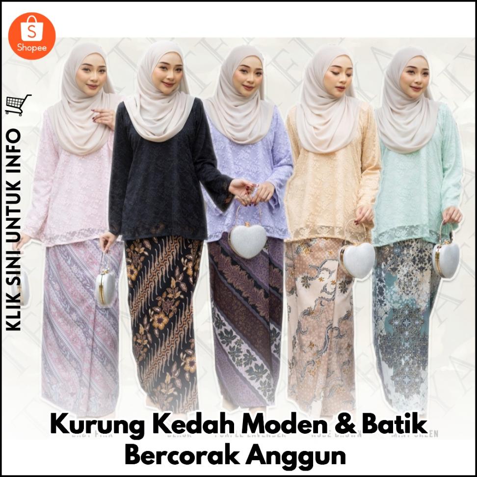 Kurung Kedah Moden & Batik Bercorak Anggun