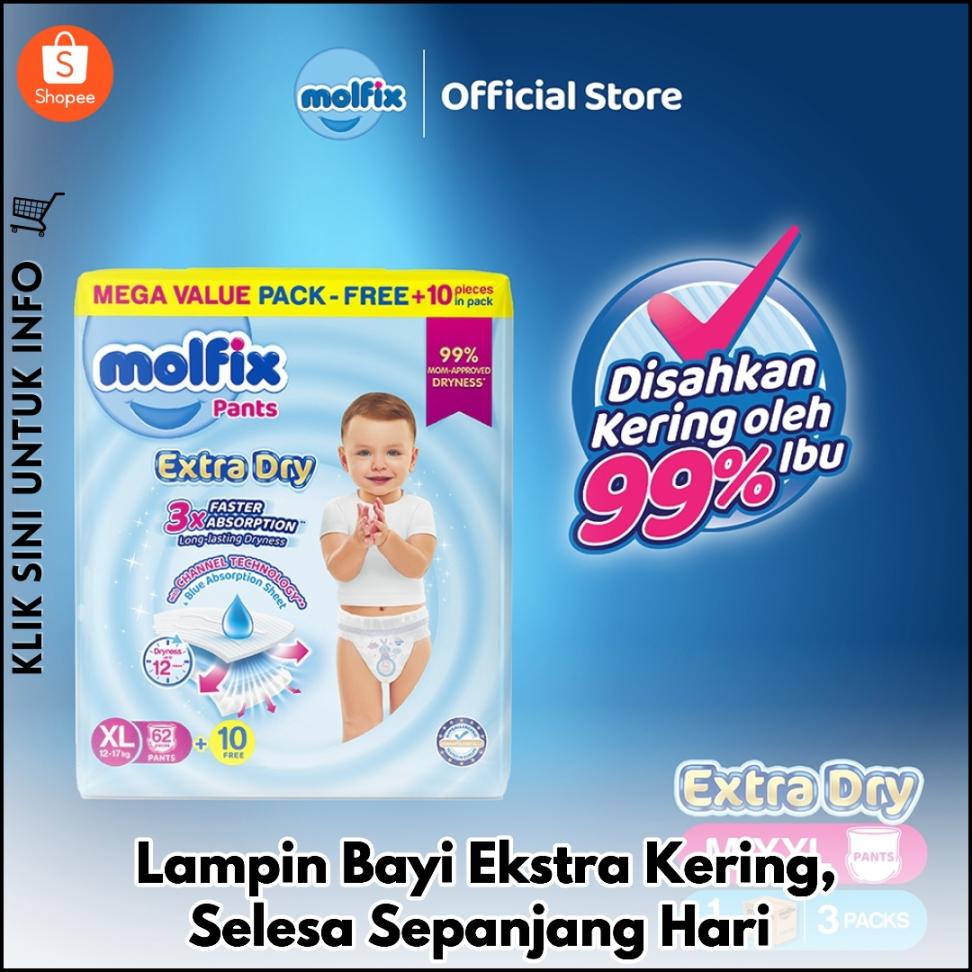 Lampin Bayi Ekstra Kering, Selesa Sepanjang Hari