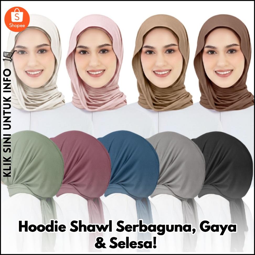 Hoodie Shawl Serbaguna, Gaya & Selesa!