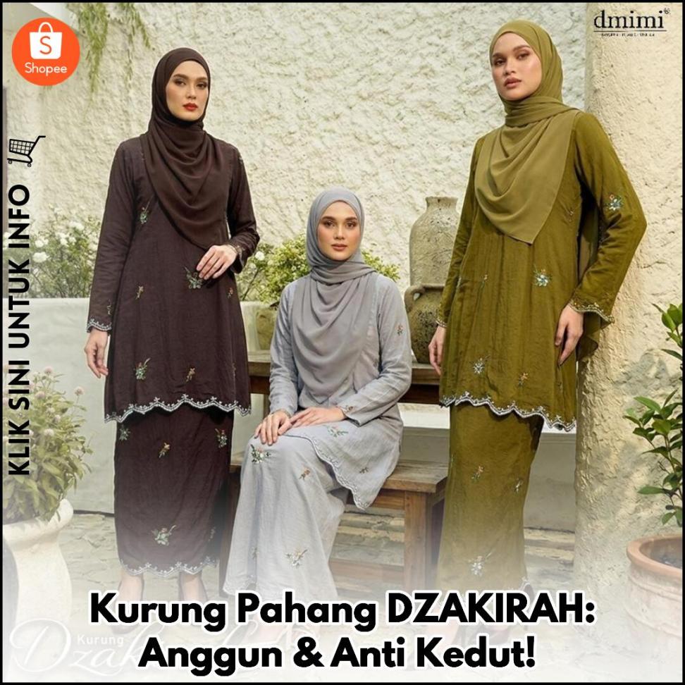 Kurung Pahang DZAKIRAH – Anggun & Kekal Ironless!