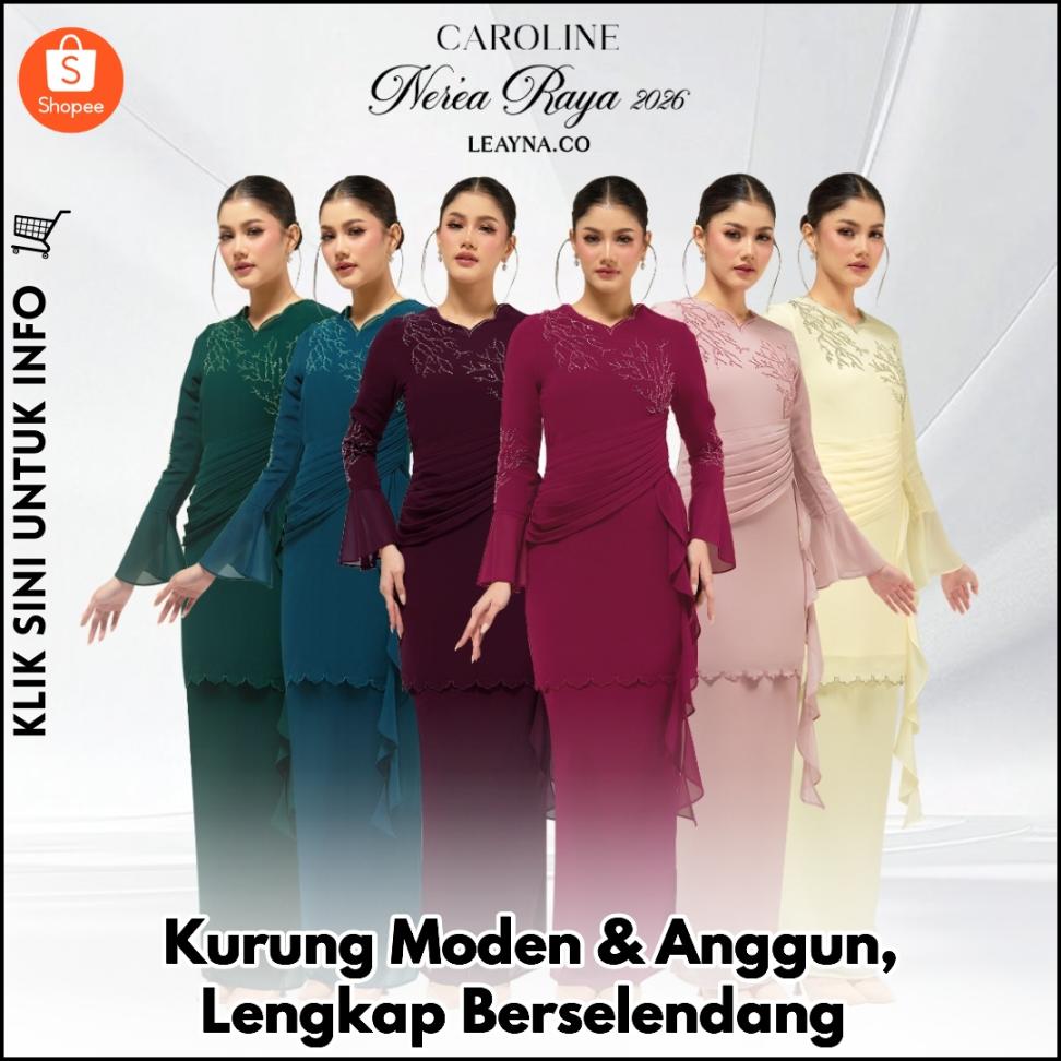Kurung Moden & Anggun, Lengkap Berselendang