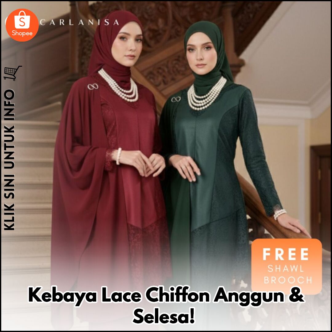 Kebaya Lace Chiffon Anggun & Selesa!