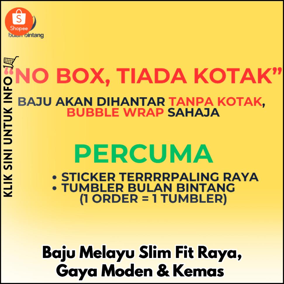 Baju Melayu Slim Fit Raya, Gaya Moden & Kemas