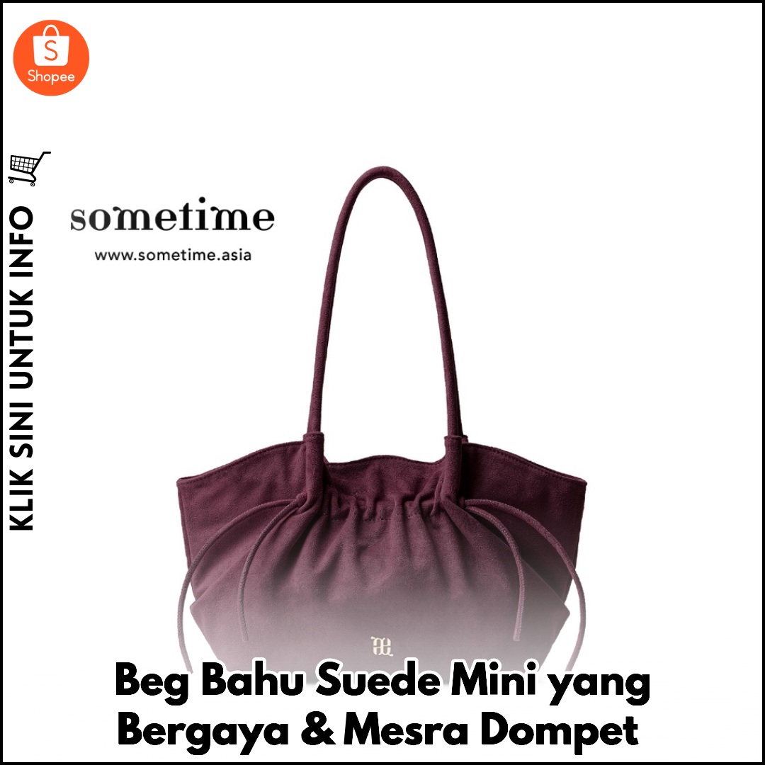 Beg Bahu Suede Mini yang Bergaya & Mesra Dompet