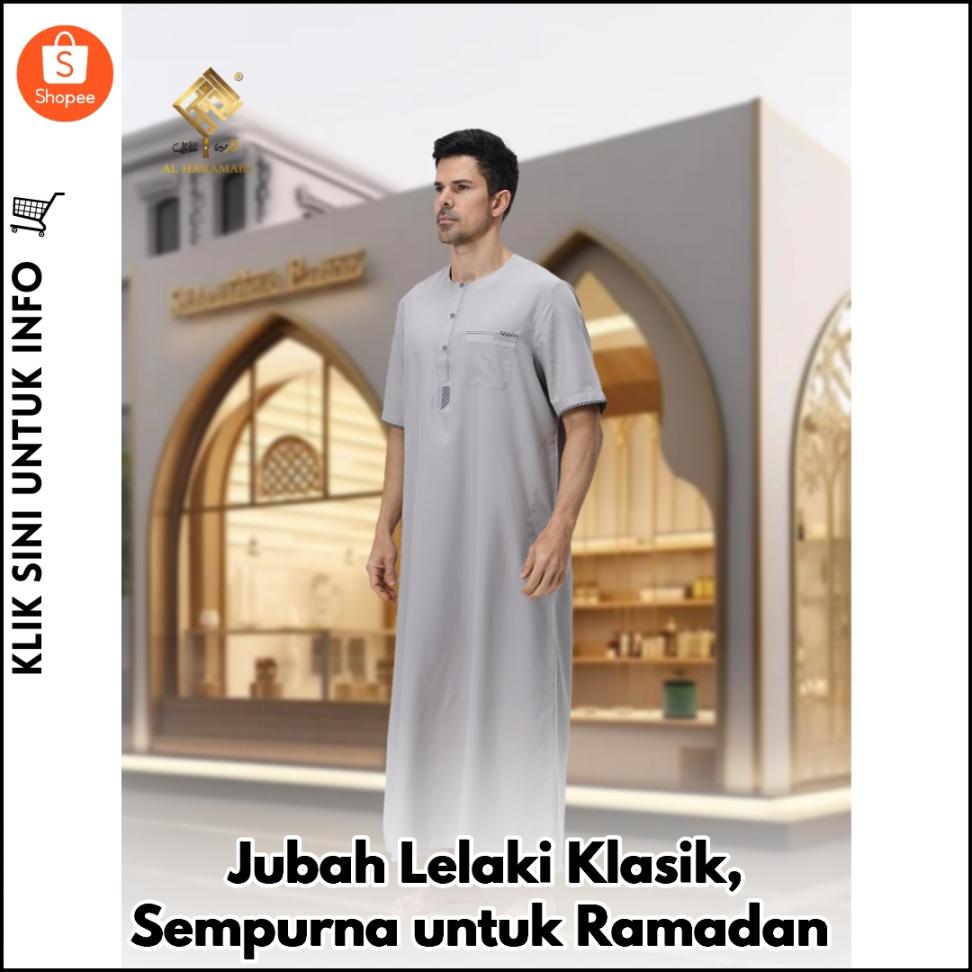 Jubah Lelaki Klasik, Sempurna untuk Ramadan